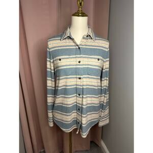 Faherty Legend Sweater Shirt Women's Sz Small Long Sleeve Stretch READ